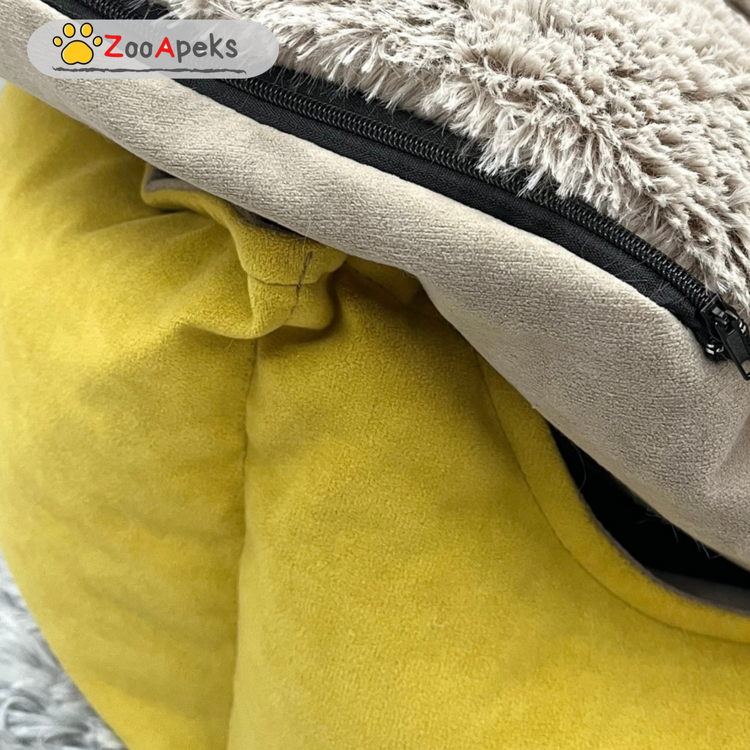 Лежанка для собак "Многогранник" ZooApeks 100х80х30 см, желтый